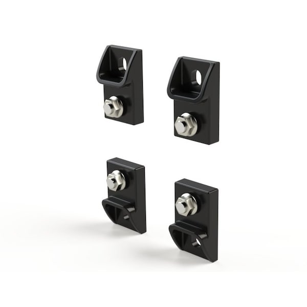 Mounting Kit, 5 in. H x 3 in. W x 1-1/4 in. L, Polyamide, Steel, Stainless Steel, 4 PK